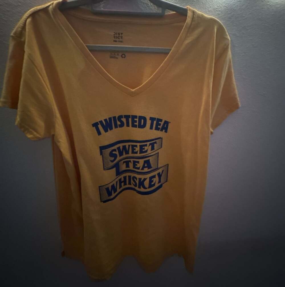 District Twisted Tea Sweet Tea Whiskey T-Shirt Yellow